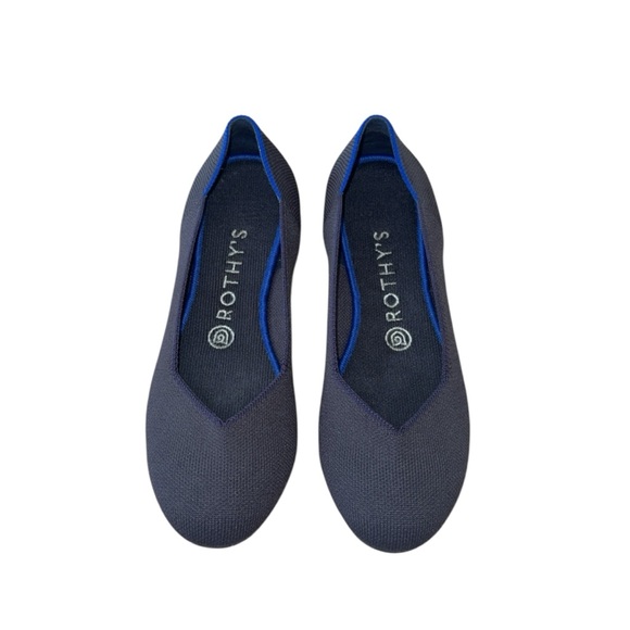 Rothy's Shoes - Rothy's Black Textile Rounded Toe Slip On The Flat Comfort Travel Shoes‎ 7.5
